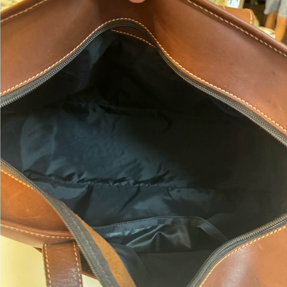 🤎 LEVENGER MADE IN ENGLAND BROWN LEATHER TOTE BAG! - Picture 9 of 10